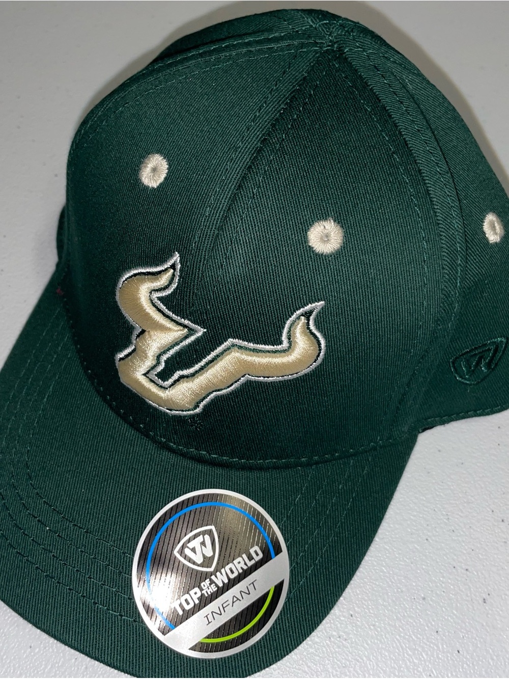 Top of the world/NCAA: South Florida Bulls Green/Gold Infant Fitted Cap/Hat
